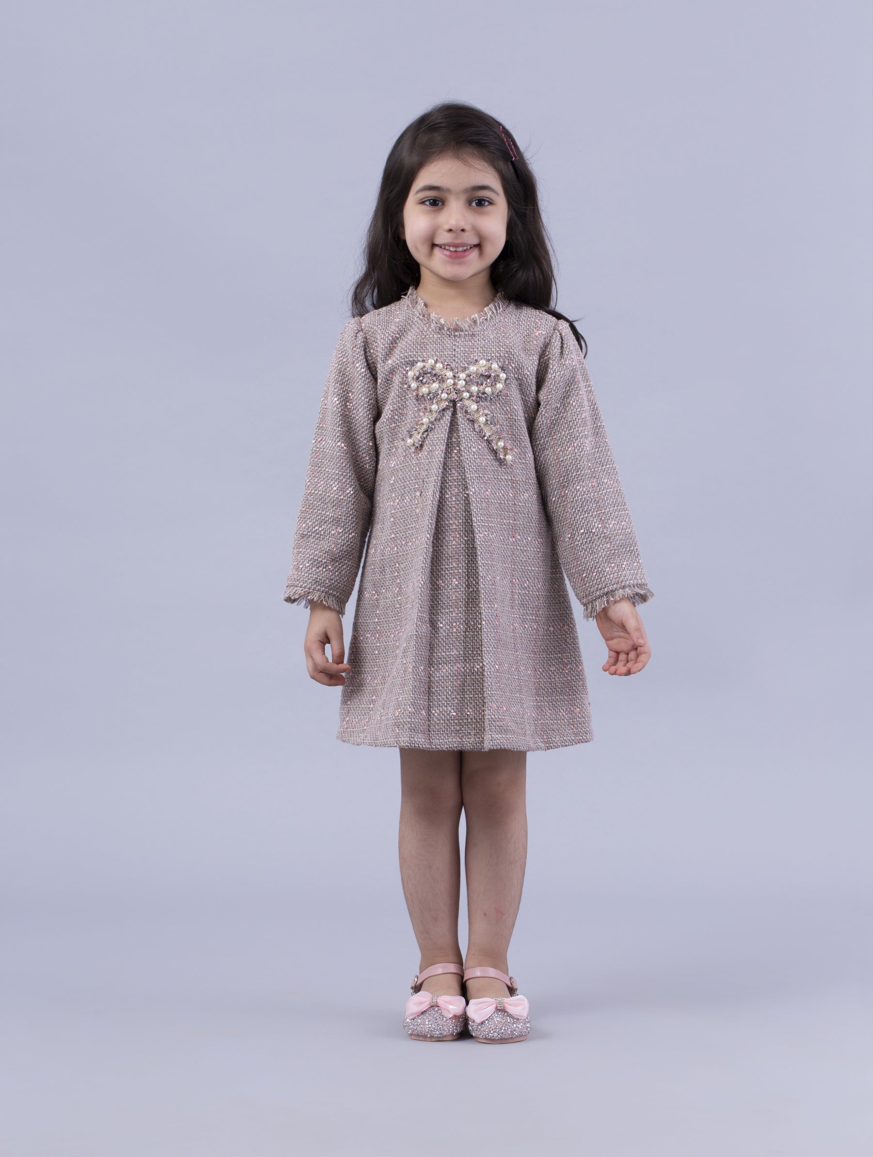 Vintage Grey & Peach Tweed Dress | The Bean Walk Vintage Grey & Peach Tweed Dress | The Bean Walk