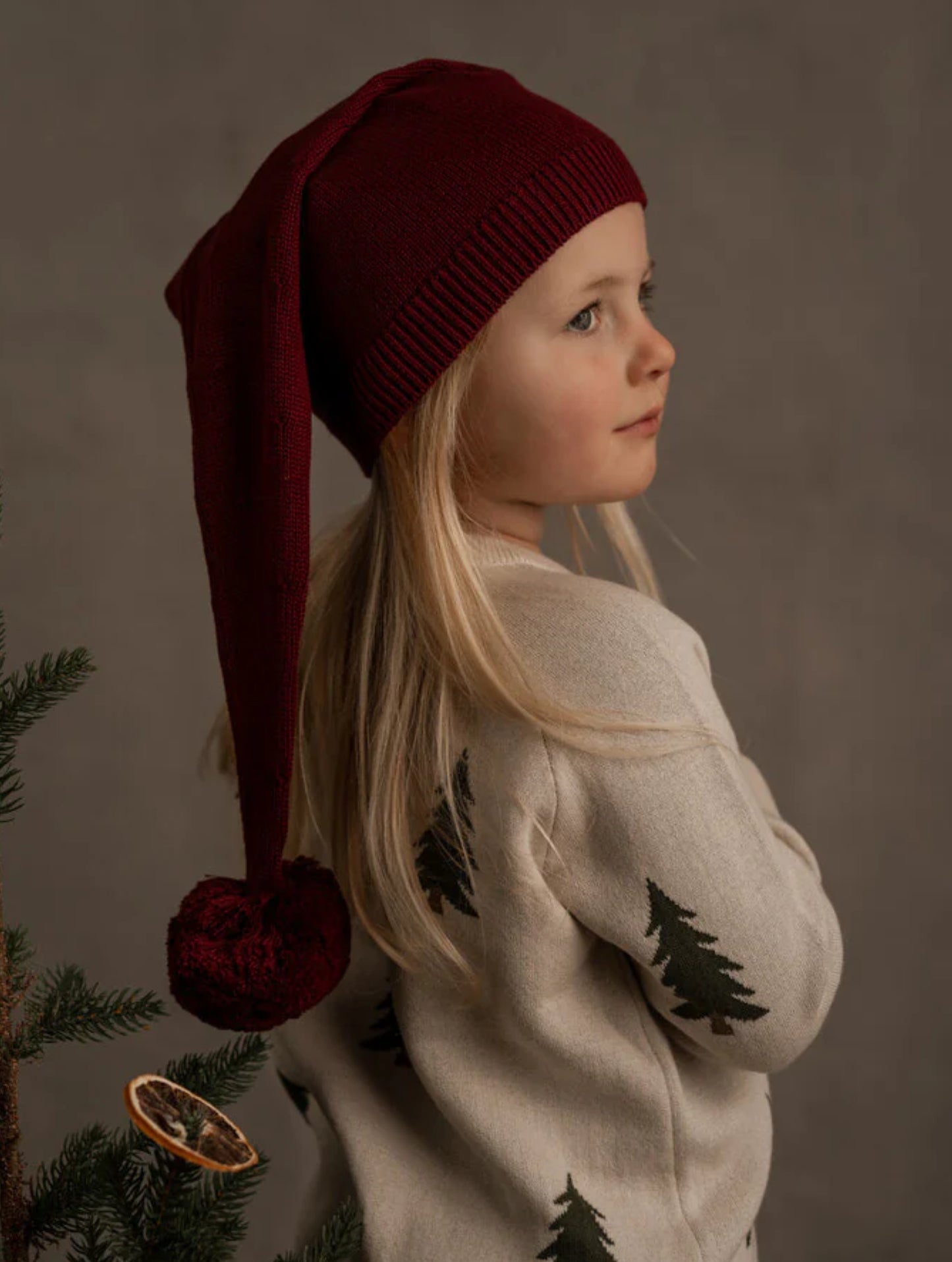 Bonnet de Noël unisexe avec pompon