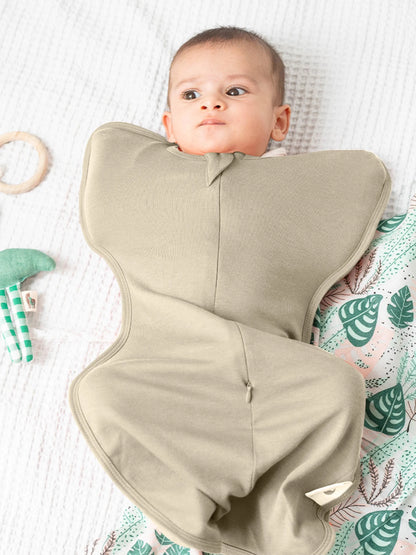 Arms Up Swaddle Pod for Newborns | Self Soothing Baby Sleep Sack | Bamboo Cotton Zipper Swaddle | Anti Startle Swaddle for Better Sleep