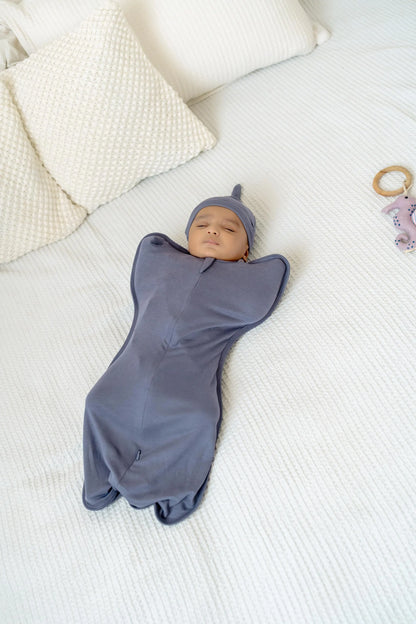 Arms Up Swaddle Pod for Newborns | Self Soothing Baby Sleep Sack | Bamboo Cotton Zipper Swaddle | Anti Startle Swaddle for Better Sleep