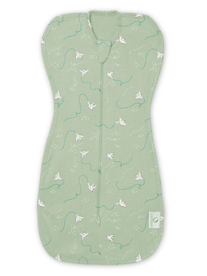 Arms Up Swaddle Pod for Newborns | Self Soothing Baby Sleep Sack | Bamboo Cotton Zipper Swaddle | Anti Startle Swaddle for Better Sleep