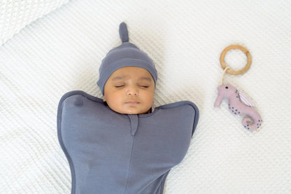Arms Up Swaddle Pod for Newborns | Self Soothing Baby Sleep Sack | Bamboo Cotton Zipper Swaddle | Anti Startle Swaddle for Better Sleep