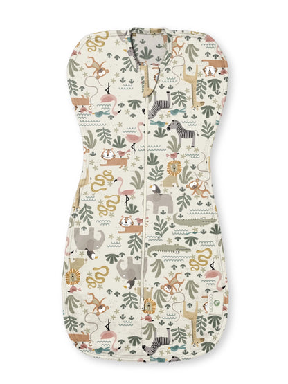 Arms Up Swaddle Pod for Newborns | Self Soothing Baby Sleep Sack | Bamboo Cotton Zipper Swaddle | Anti Startle Swaddle for Better Sleep