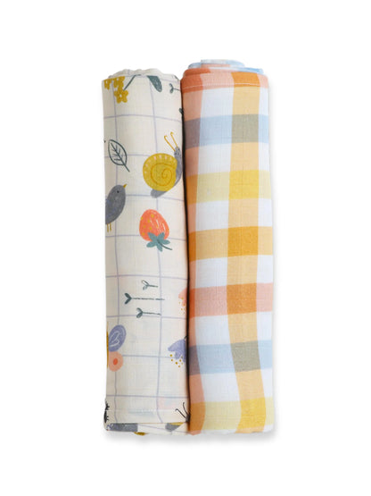 Bamboo Muslin Swaddle Blanket Set | Organic Bamboo Baby Swaddle | Newborn Receiving Blanket | Baby Shower Gift |  Baby Essentials