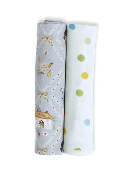 Bamboo Muslin Swaddle Blanket Set | Organic Bamboo Baby Swaddle | Newborn Receiving Blanket | Baby Shower Gift |  Baby Essentials