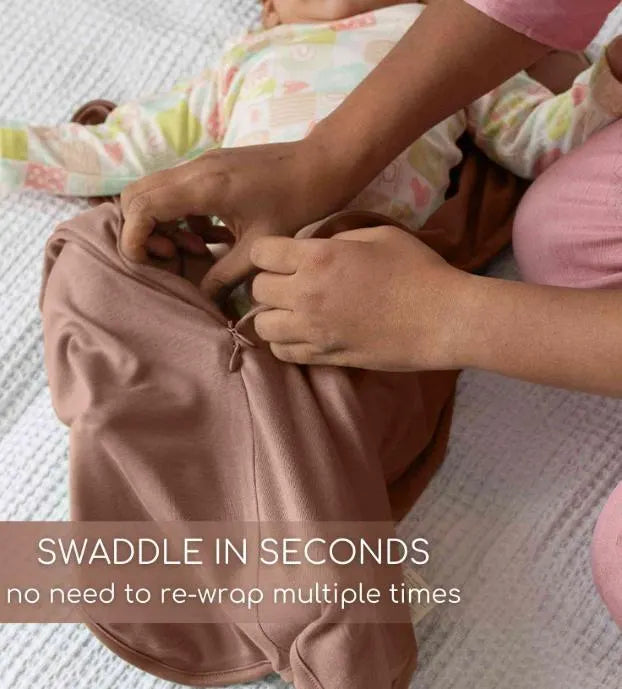 Arms Up Swaddle Pod for Newborns | Self Soothing Baby Sleep Sack | Bamboo Cotton Zipper Swaddle | Anti Startle Swaddle for Better Sleep