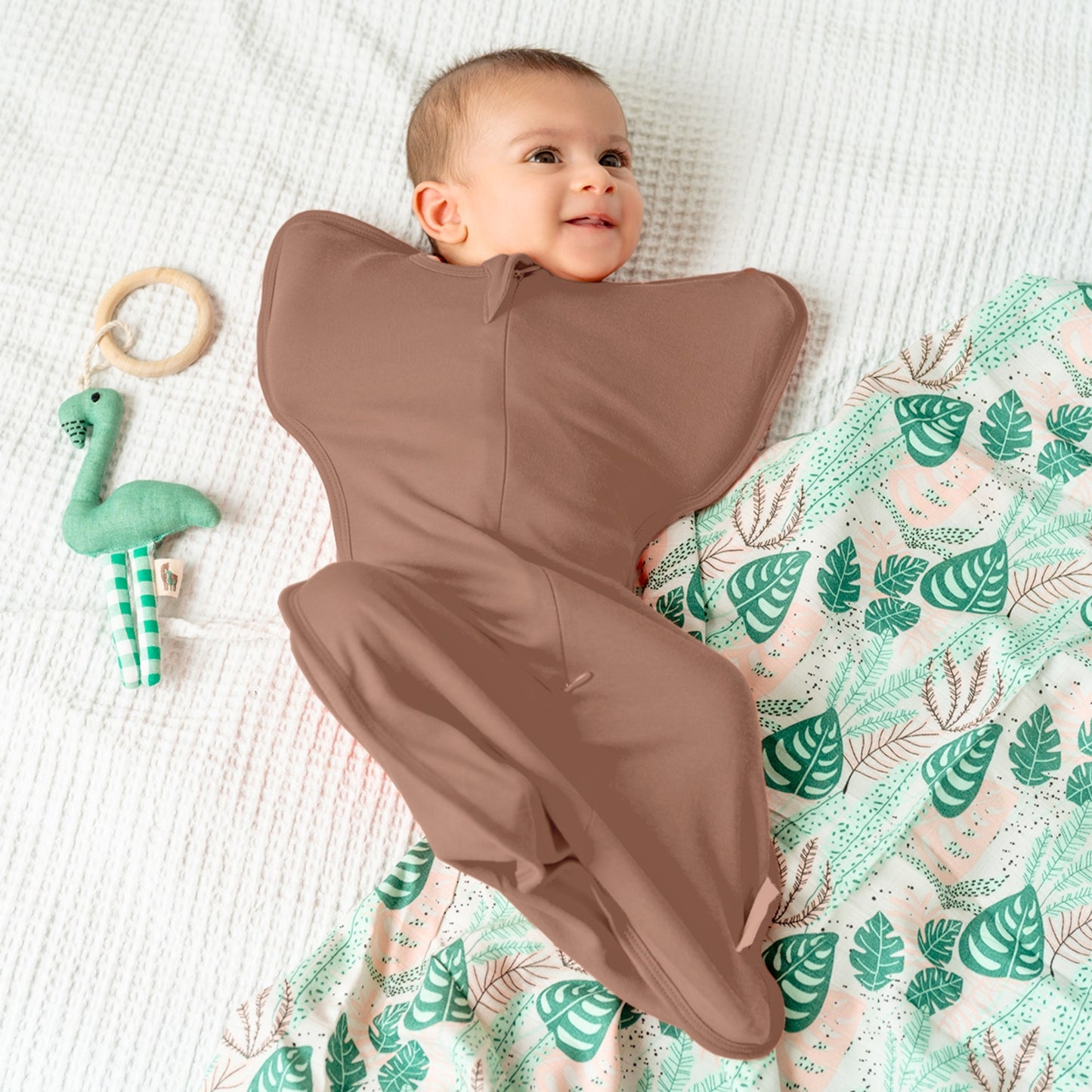 Cocoon Care Knitted Bamboo Cotton Arms Up Swaddle Sleeping Pod for Baby | Swaddle Pod for New Born Baby
