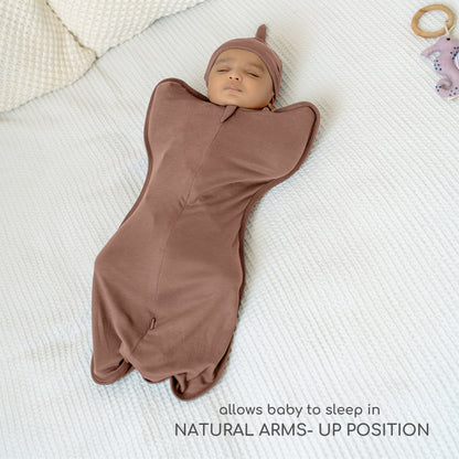 Cocoon Care Knitted Bamboo Cotton Arms Up Swaddle Sleeping Pod for Baby | Swaddle Pod for New Born Baby