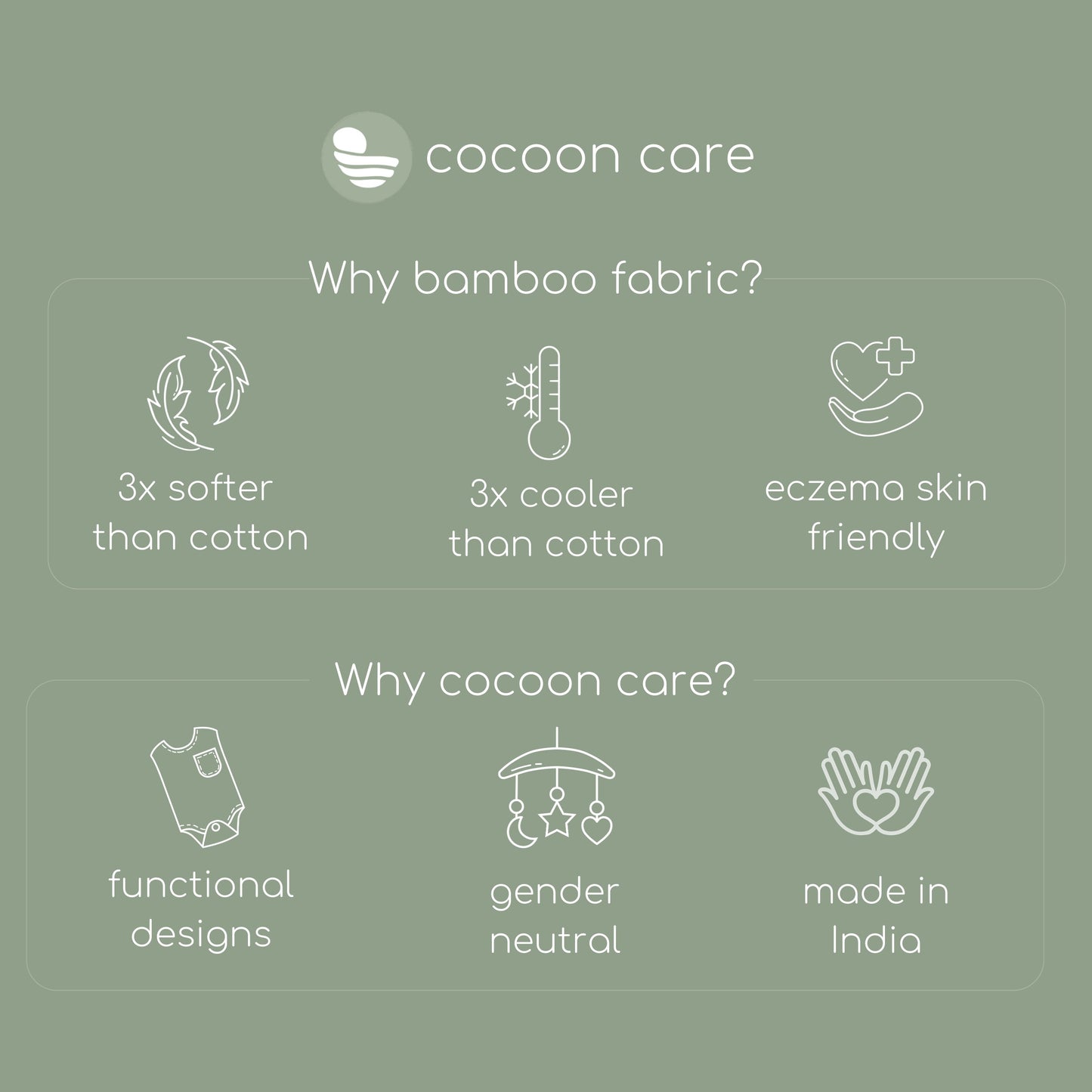 Cocoon Care Knitted Bamboo Cotton Arms Up Swaddle Sleeping Pod for Baby | Swaddle Pod for New Born Baby