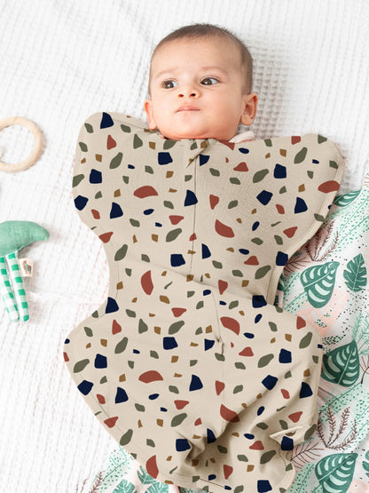 Arms Up Swaddle Pod for Newborns | Self Soothing Baby Sleep Sack | Bamboo Cotton Zipper Swaddle | Anti Startle Swaddle for Better Sleep