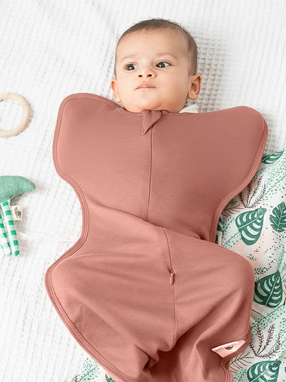 Arms Up Swaddle Pod for Newborns | Self Soothing Baby Sleep Sack | Bamboo Cotton Zipper Swaddle | Anti Startle Swaddle for Better Sleep