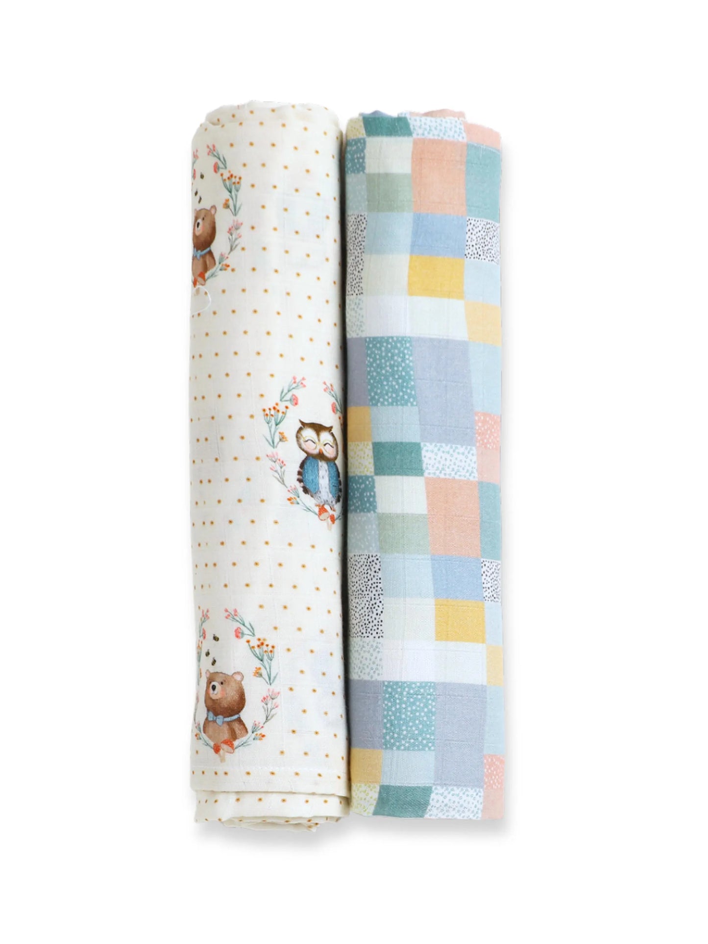Bamboo Muslin Swaddle Blanket Set | Organic Bamboo Baby Swaddle | Newborn Receiving Blanket | Baby Shower Gift |  Baby Essentials