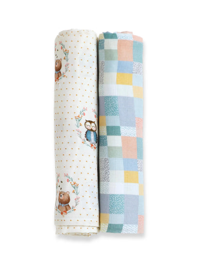 Bamboo Muslin Swaddle Blanket Set | Organic Bamboo Baby Swaddle | Newborn Receiving Blanket | Baby Shower Gift |  Baby Essentials