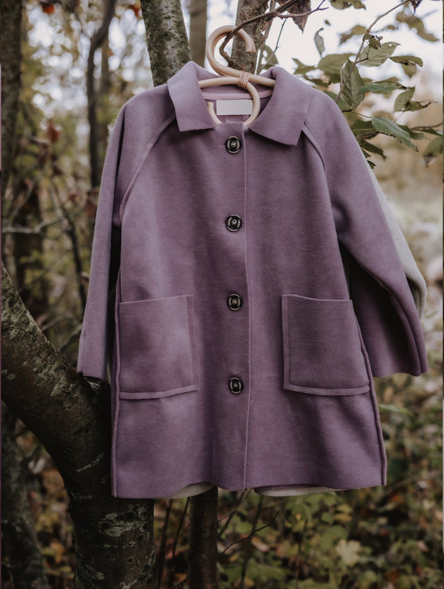 Premium Woolen Overcoat - Purple