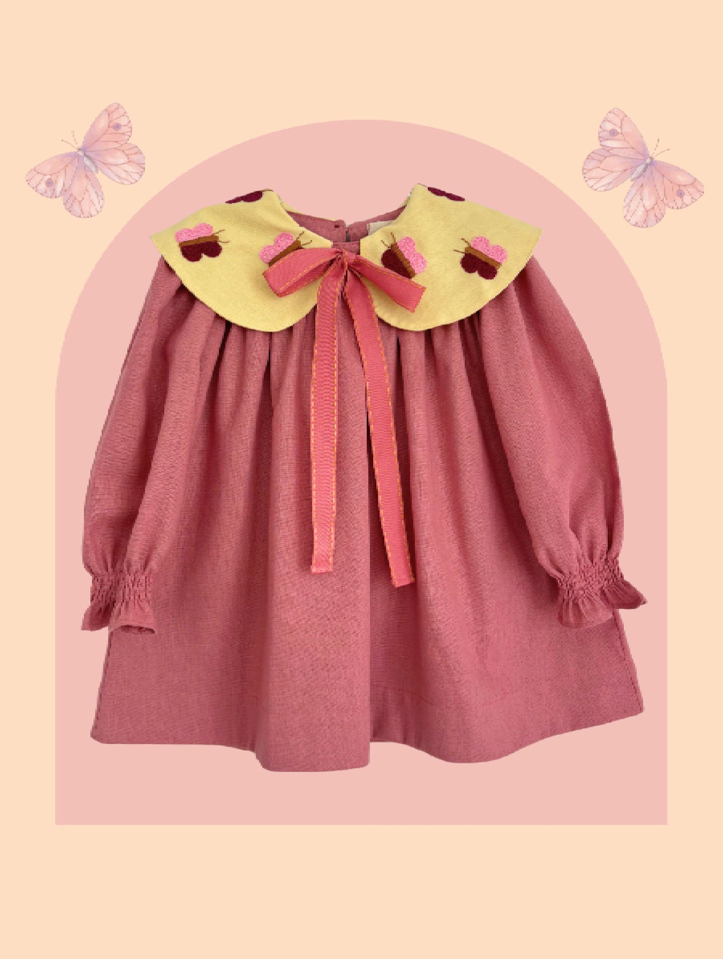 Antique Pink Butterfly Dress