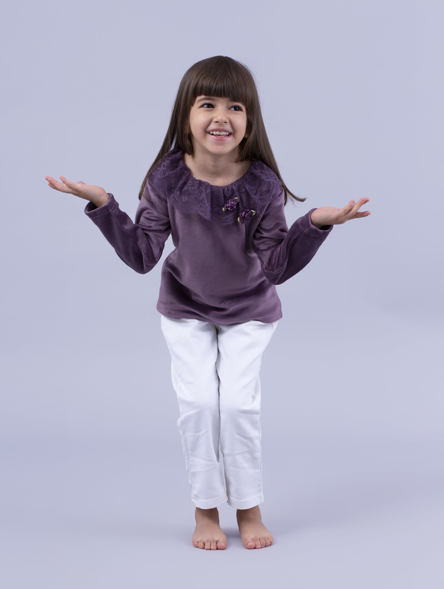 Purple top with lace