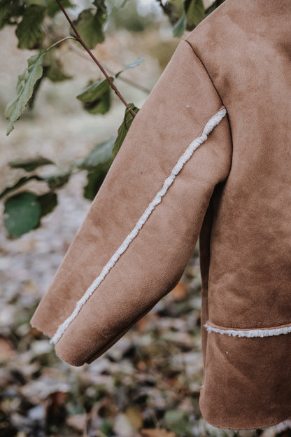 Shearling Style Kids Winter Jacket | Cozy Neutral Children Coat | Winter Outerwear for Toddlers & Kids