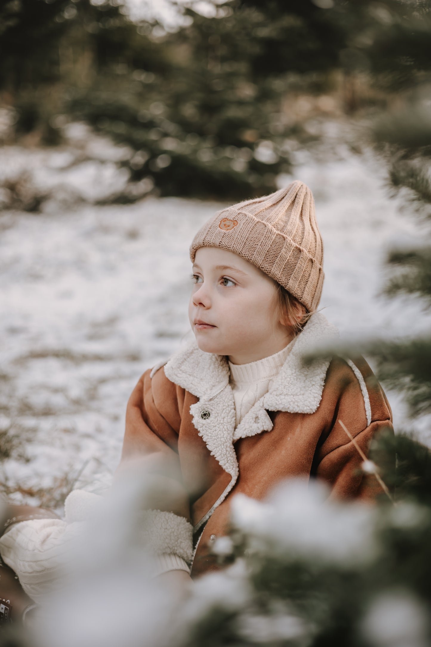 Shearling Style Kids Winter Jacket | Cozy Neutral Children Coat | Winter Outerwear for Toddlers & Kids