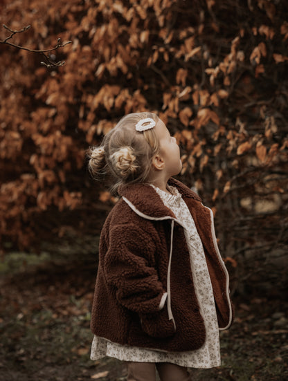 Cozy Faux Sheepskin Jacket - Brown