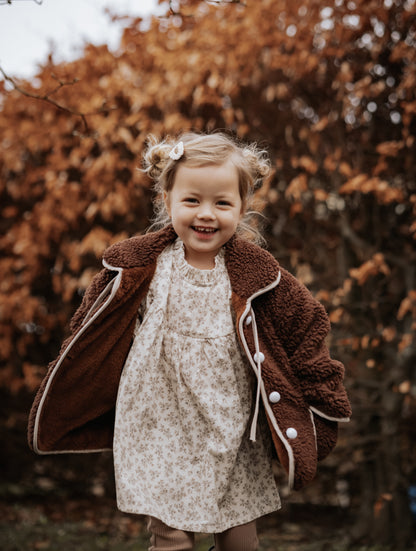 Cozy Faux Sheepskin Jacket - Brown