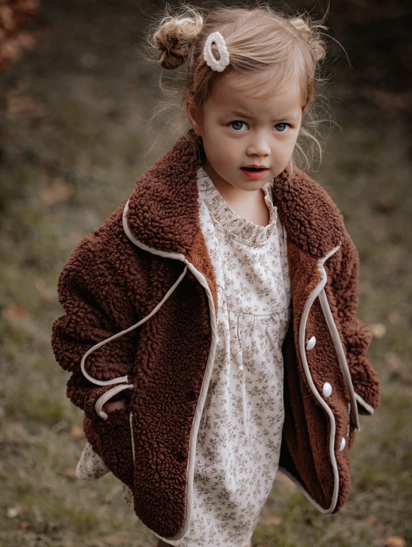 Cozy Faux Sheepskin Jacket - Brown