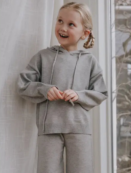 Mila Cozy Knitted Set - Grey