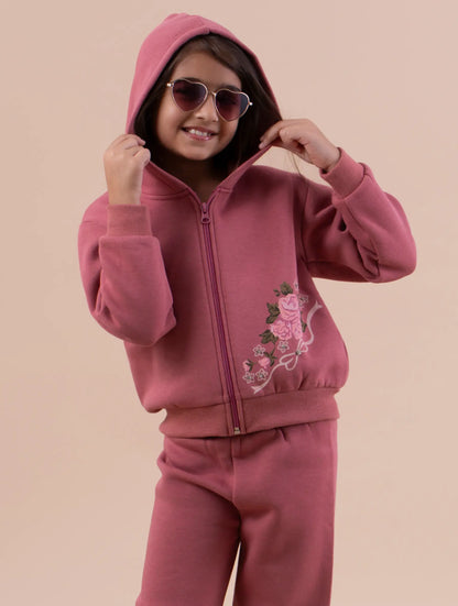 Rose Blossom Print Tracksuit