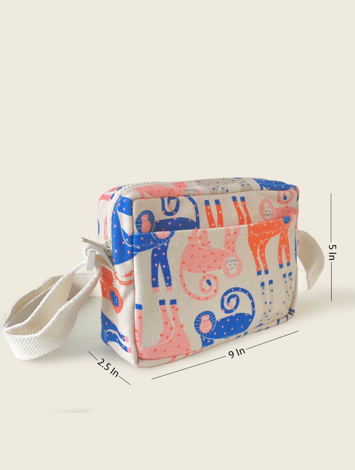 Munki Pattern Kids' Crossbody Bag