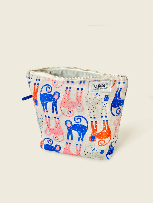 Munki Pattern Toilet Bag